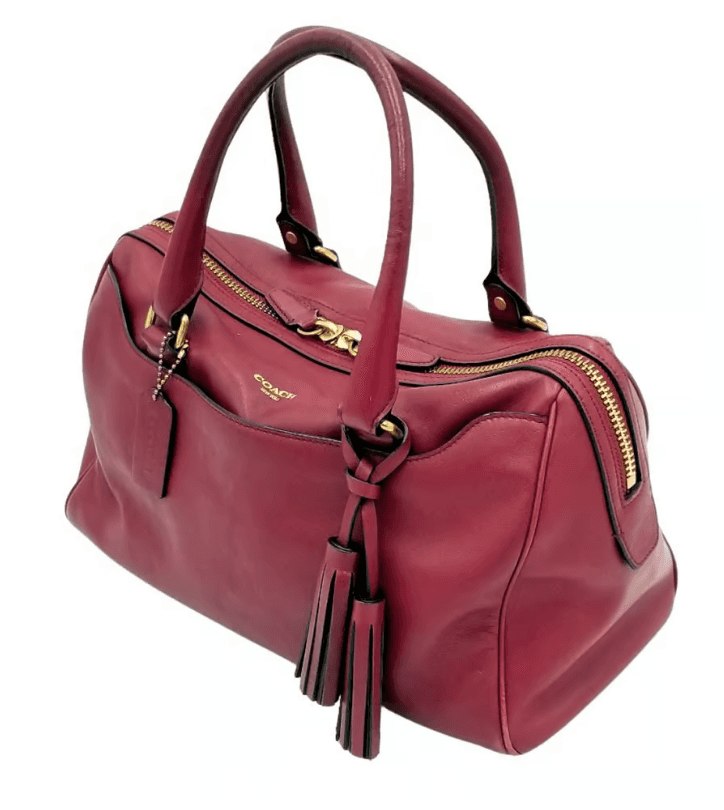 Coach Legacy Haley Oxblood Leather Satchel With Tassel