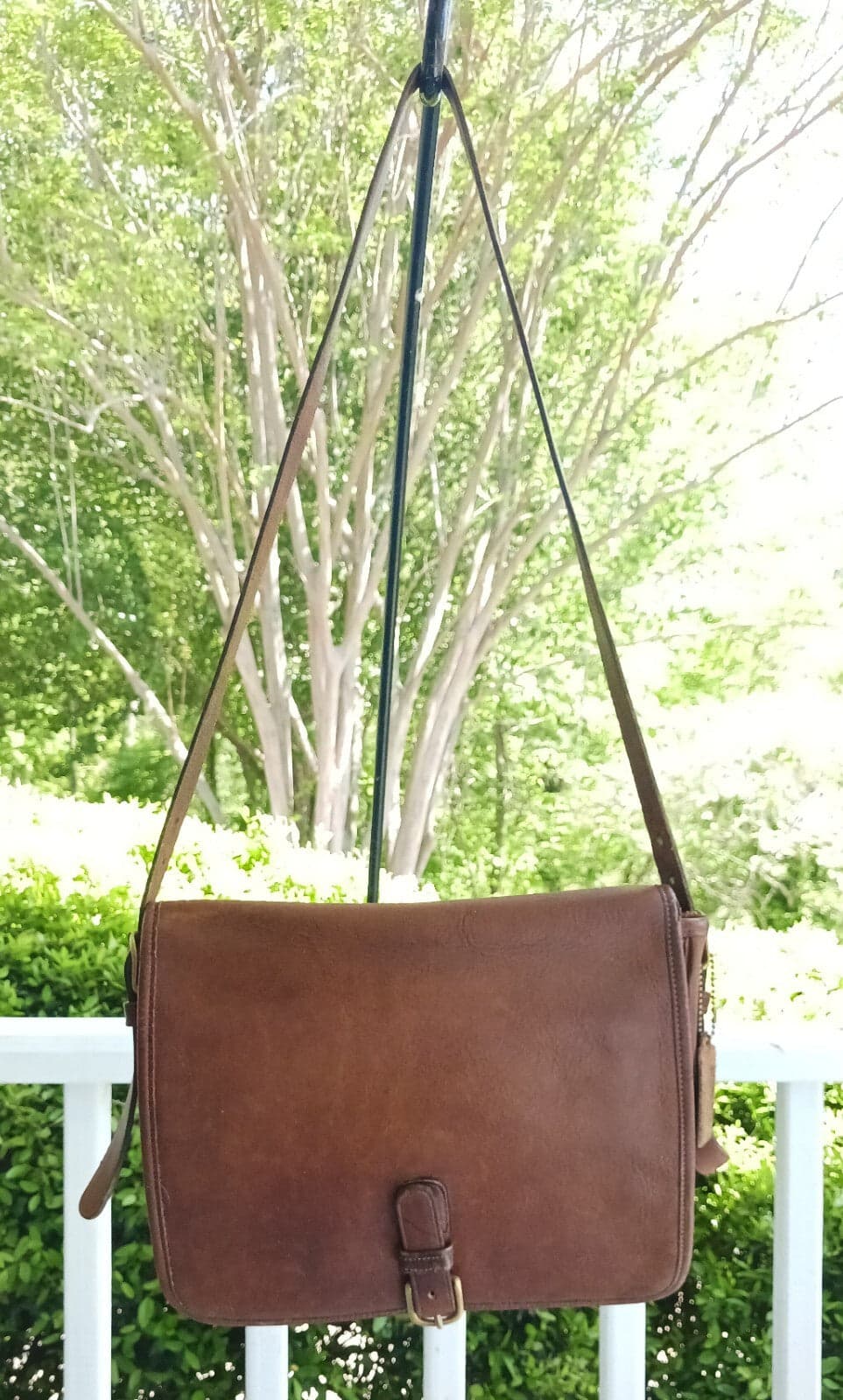 Coach RARE Vintage 70's Cashin Made in New York City USA Caramel Buckle Pouch
