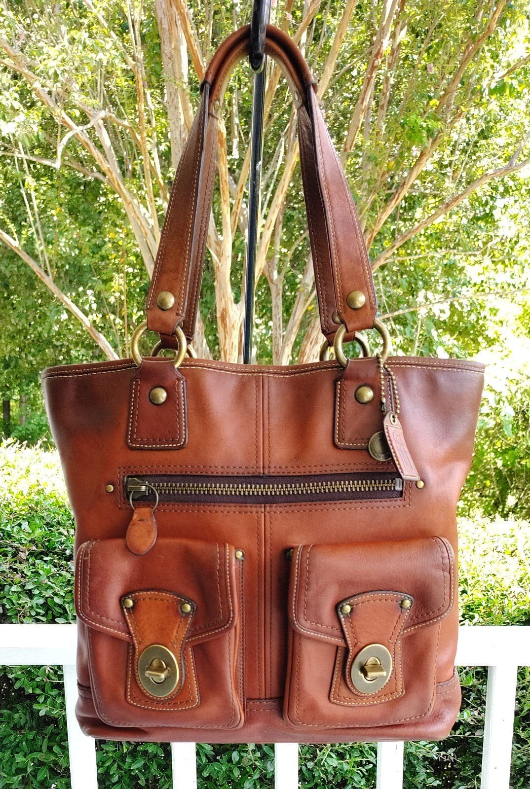 COACH XL 11131 Gigi Cognac 65th Anniversary Legacy Leather Tote