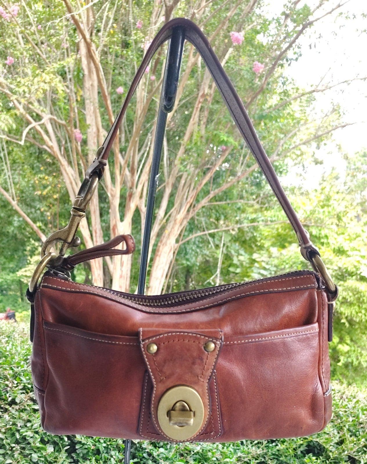 Coach SMALL 10326 Vintage Cognac 65th Anniversary Legacy Leigh Leather Satchel