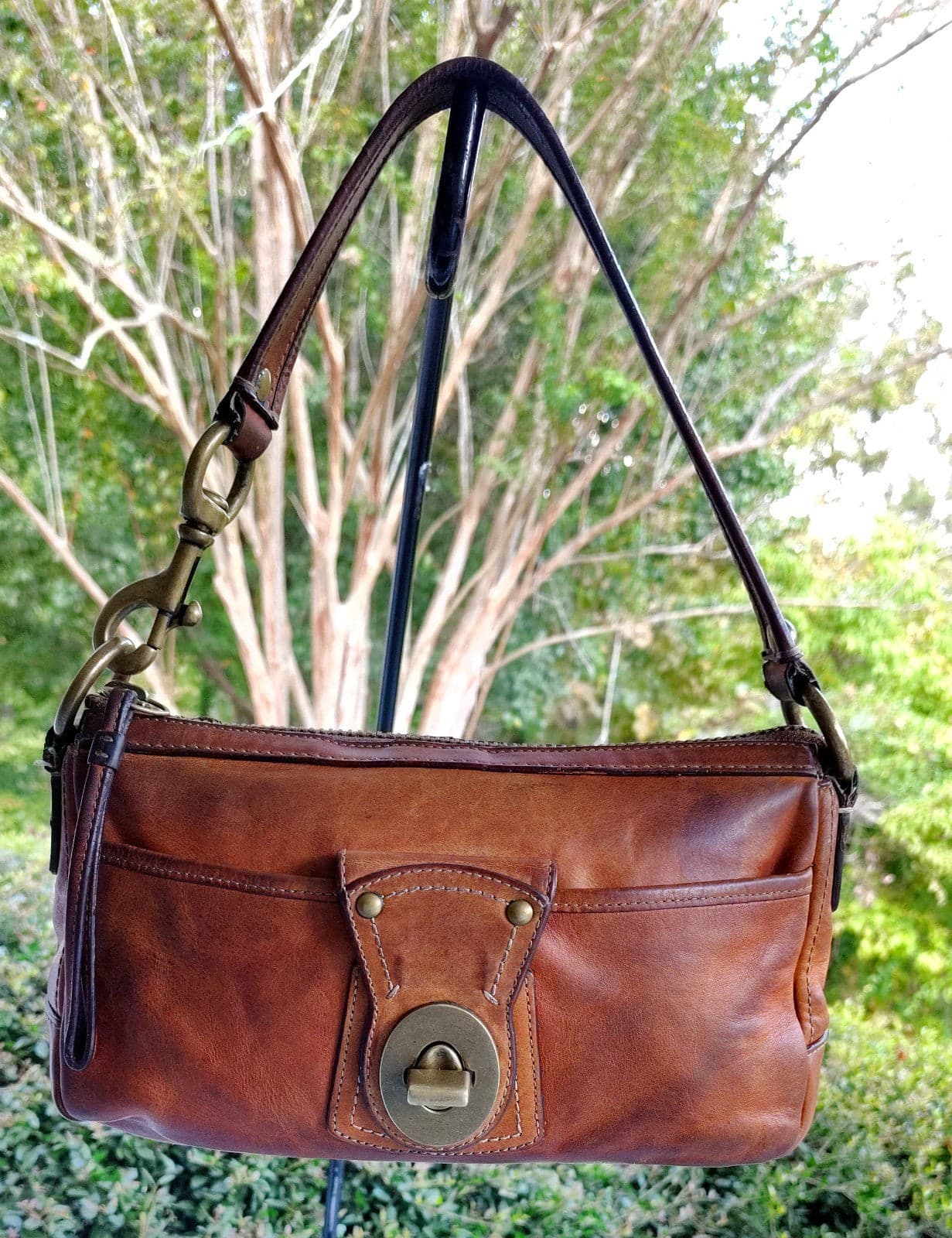 Coach SMALL 10326 Vintage Cognac 65th Anniversary Legacy Leigh Leather Satchel