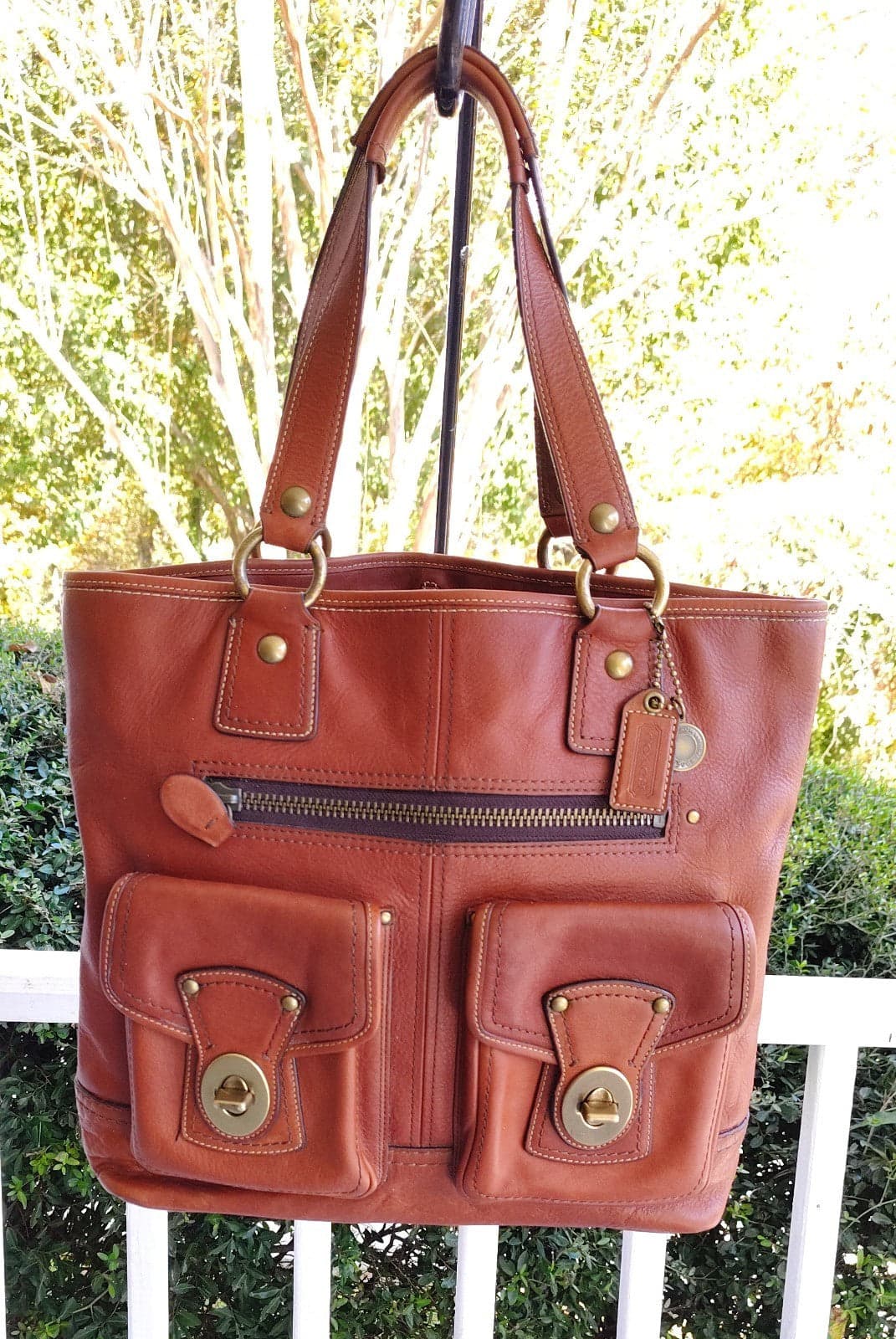 COACH XL 11131 Gigi Cognac 65th Anniversary Legacy Leather Tote